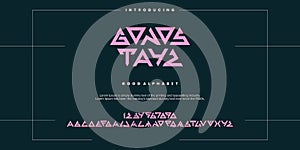 Gonos Tayz Font Alphabet vector illustrations