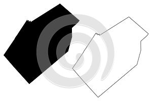 Gonzales County, Texas Counties in Texas, United States of America,USA, U.S., US map vector illustration, scribble sketch