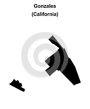 Gonzales outline map