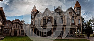 GONZALEZ CATAN, ARGENTINA, SEPTEMBER 28, 2019: Panoramic view of abandoned building in the amazing medieval town of Campanopolis photo