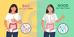 Good and bad gut bacteria