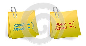 Good and Bad News Concept illustration