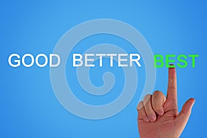 Good Better Best Concept