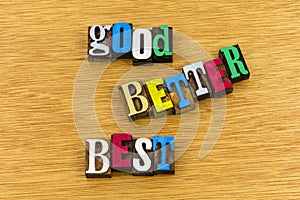 Good better best quality control