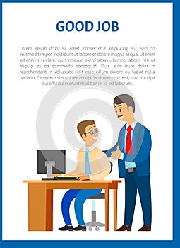Good Boss Company Leader Supervising Office Worker