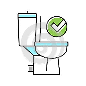 good bowel movement, restroom toilet color icon vector illustration