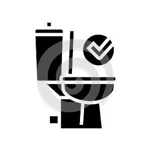 good bowel movement, restroom toilet glyph icon vector illustration
