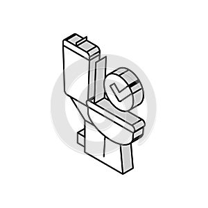 good bowel movement, restroom toilet isometric icon vector illustration
