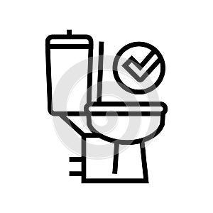good bowel movement, restroom toilet line icon vector illustration