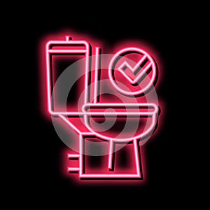good bowel movement, restroom toilet neon glow icon illustration