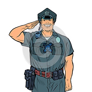 A good cop salutes. Police work