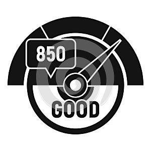 Good credit score icon, simple style