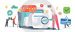 Good Credit Score Loan Approval Concept. Creditworthiness or Risk of Individuals for Debt, Mortgage and Payment Cards
