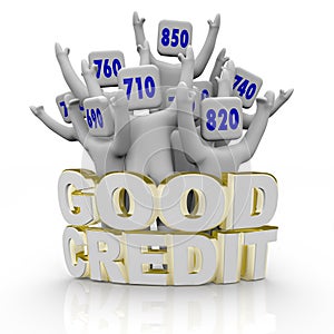 Good Credit Scores - People Cheering photo