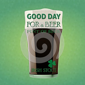 Good day for a beer - Irish stout