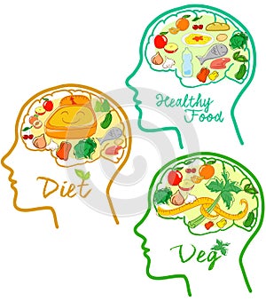 Good Diets Vector icons