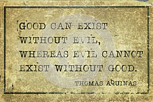 Good and evil Aquinas photo