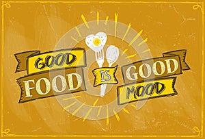 Good food is good mood board mockup