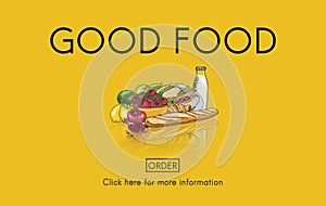Good Food Good Mood Eating Nutrition Organic Concept