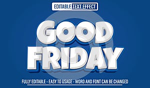 Good Friday 3d text effect