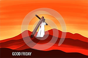 Good friday background concept with jesus cross card background