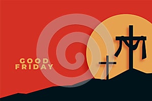 Good friday background in flat style design