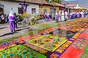 Good Friday carpet, Antigua, Guatemala