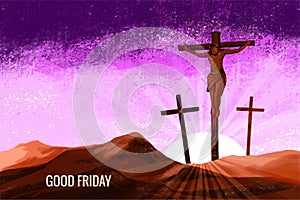 Good friday is a christian holiday card background