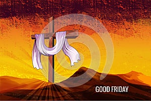 Good friday is a christian holiday card background