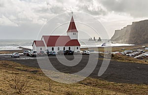 Good Friday church service at Vik, Iceland