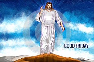Good friday with jesus christ the son of god card background