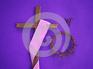 Good Friday, Palm Sunday, Ash Wednesday, Lent Season and Holy Week concept.