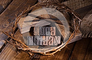 Good Friday Wooden Text