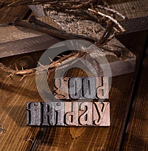 Good Friday Wooden Text