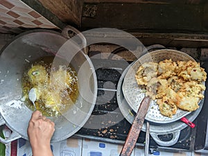 good fried food is a snack for local residents