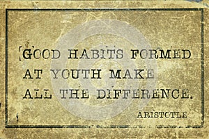 Good habits Aristotle