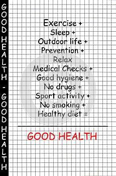 Good health concept