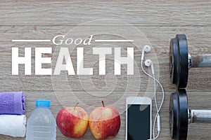 Good Health concept. Healthy lifestyle for background