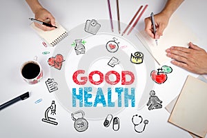 Good Health concept. Healty lifestyle background. The meeting at