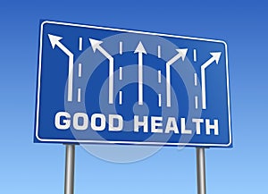 Good health road sign