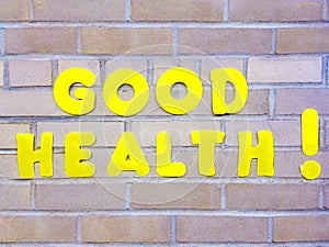 Good Health sign symbol title concept
