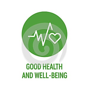 Good health and wellbeing color icon. Corporate social responsibility. Sustainable Development Goals. SDG color sign. Pictogram