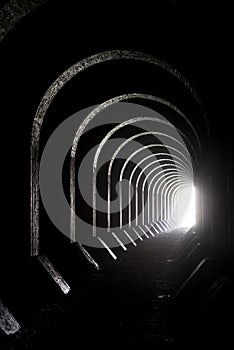 Old Tavannes Tunnel Tunnel de Tavannes in the Verdun region, v photo