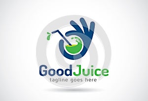 Good Juice Logo Template Design Vector, Emblem, Design Concept, Creative Symbol, Icon