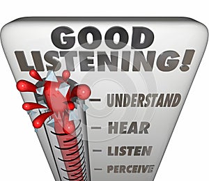 Good Listening Thermometer Measure Information Retention