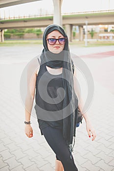 Good-looking in black shawl photo