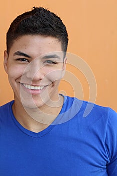 Good looking ethnic young male smiling