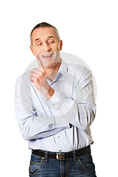 Good looking man having an idea