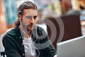 Good looking young man in casual clothing