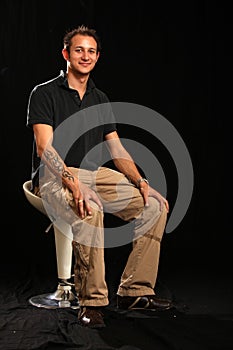 Good Looking Young Man in Studio